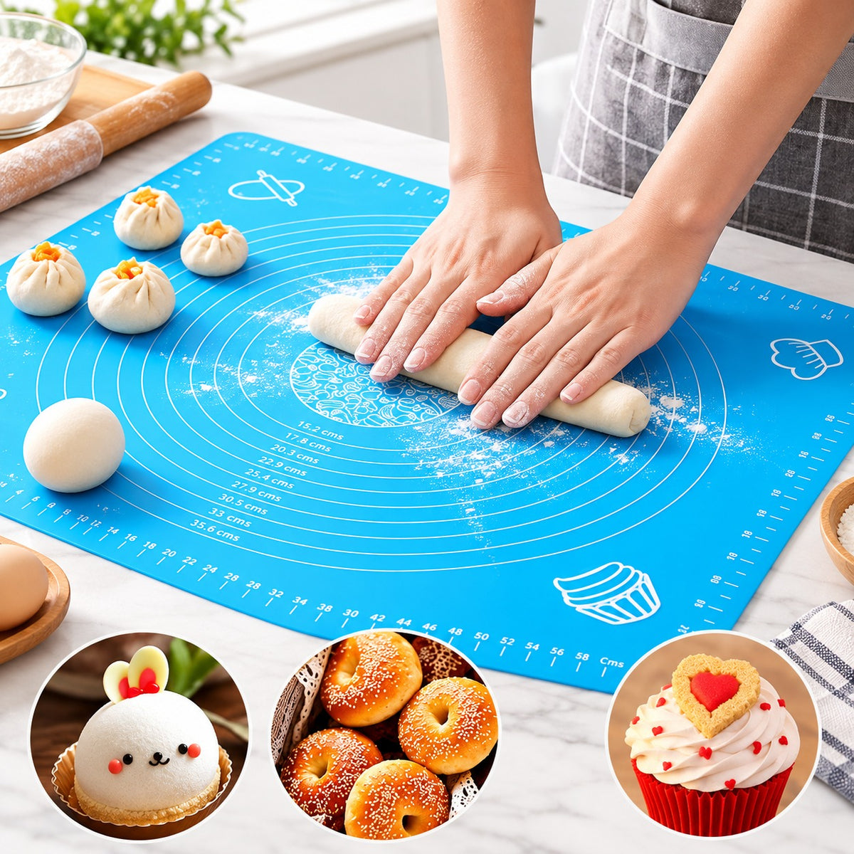 Silicone Roti Mat – Non Stick Pastry & Dough Rolling Mat