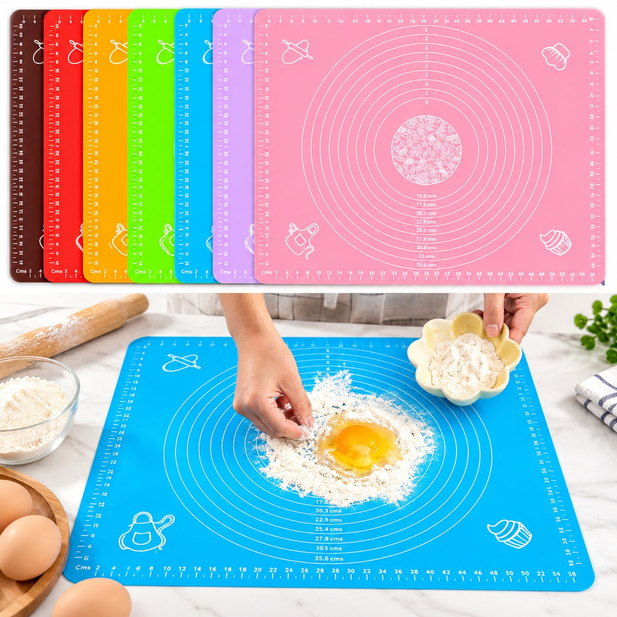 Silicone Roti Mat – Non Stick Pastry & Dough Rolling Mat