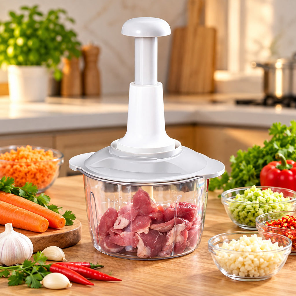 Manual Pump Chopper – Multipurpose Vegetable & Food Chopper